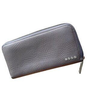 Tod's Italy Pebbled Gray Leather Ziparound Continental Wallet XAMLCTA0400EPTB408